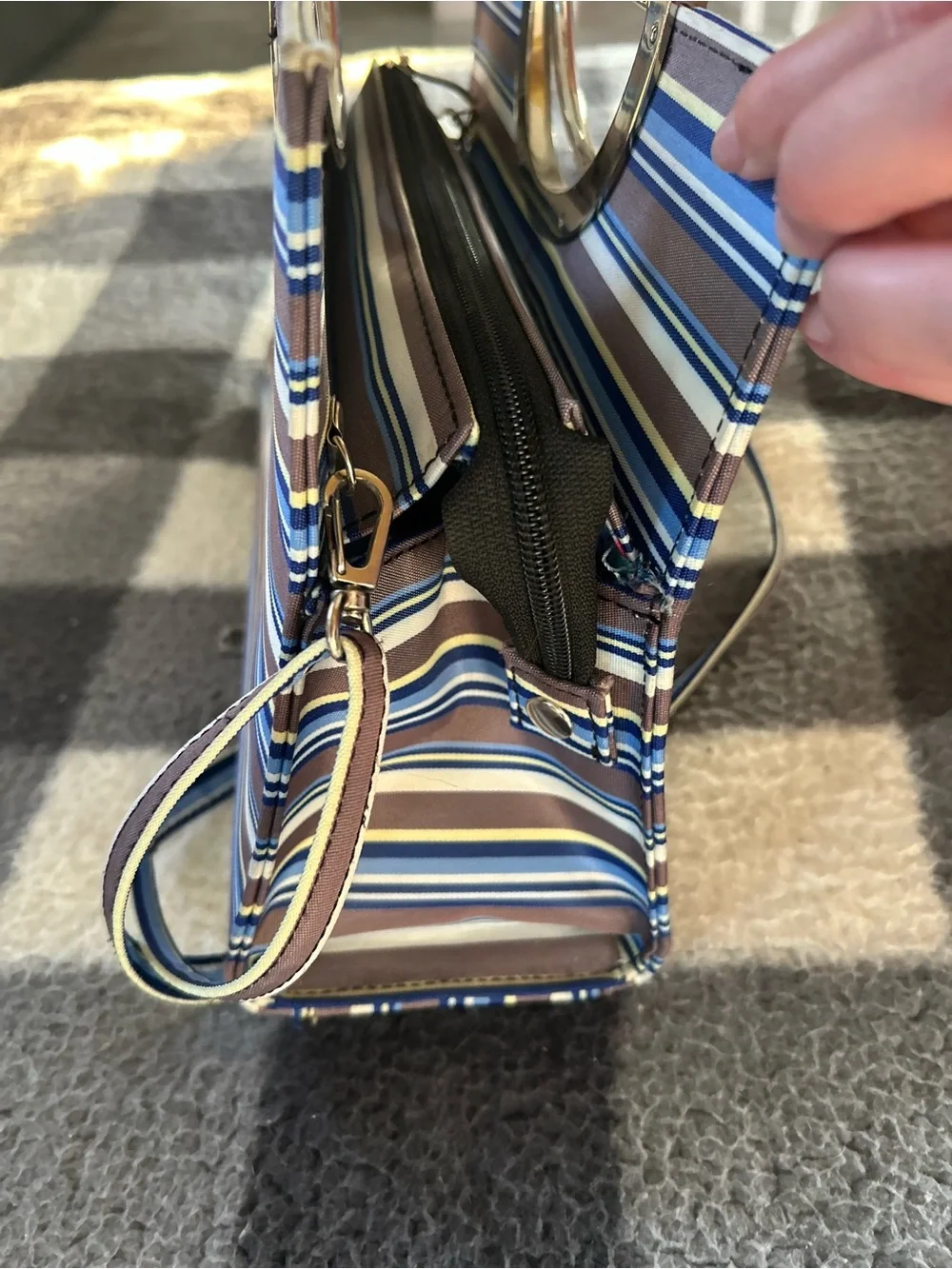 Vintage Kate Spade Multicolored Striped Handbag